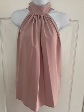 Bishop + Young High Tie-Neck Halter Blouse Size S